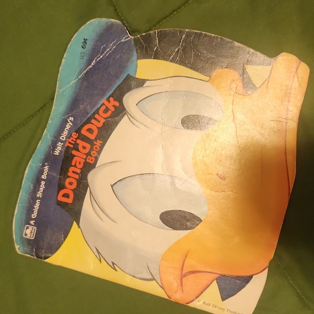 Vintage Disney's golden shape book Donald Duck